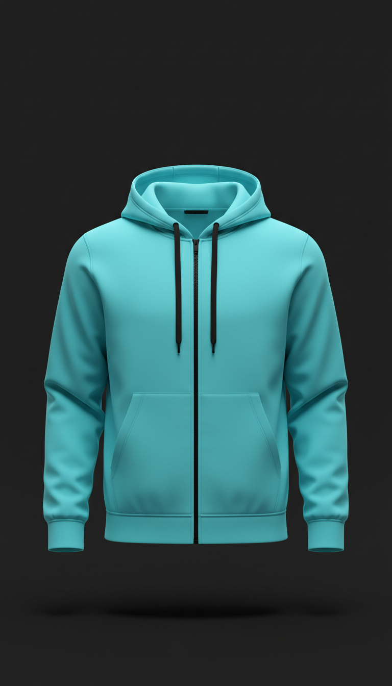 Electric Cyan Technical Heavyweight Hoodie