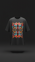 Oversized Infrared Red Graphic Tee